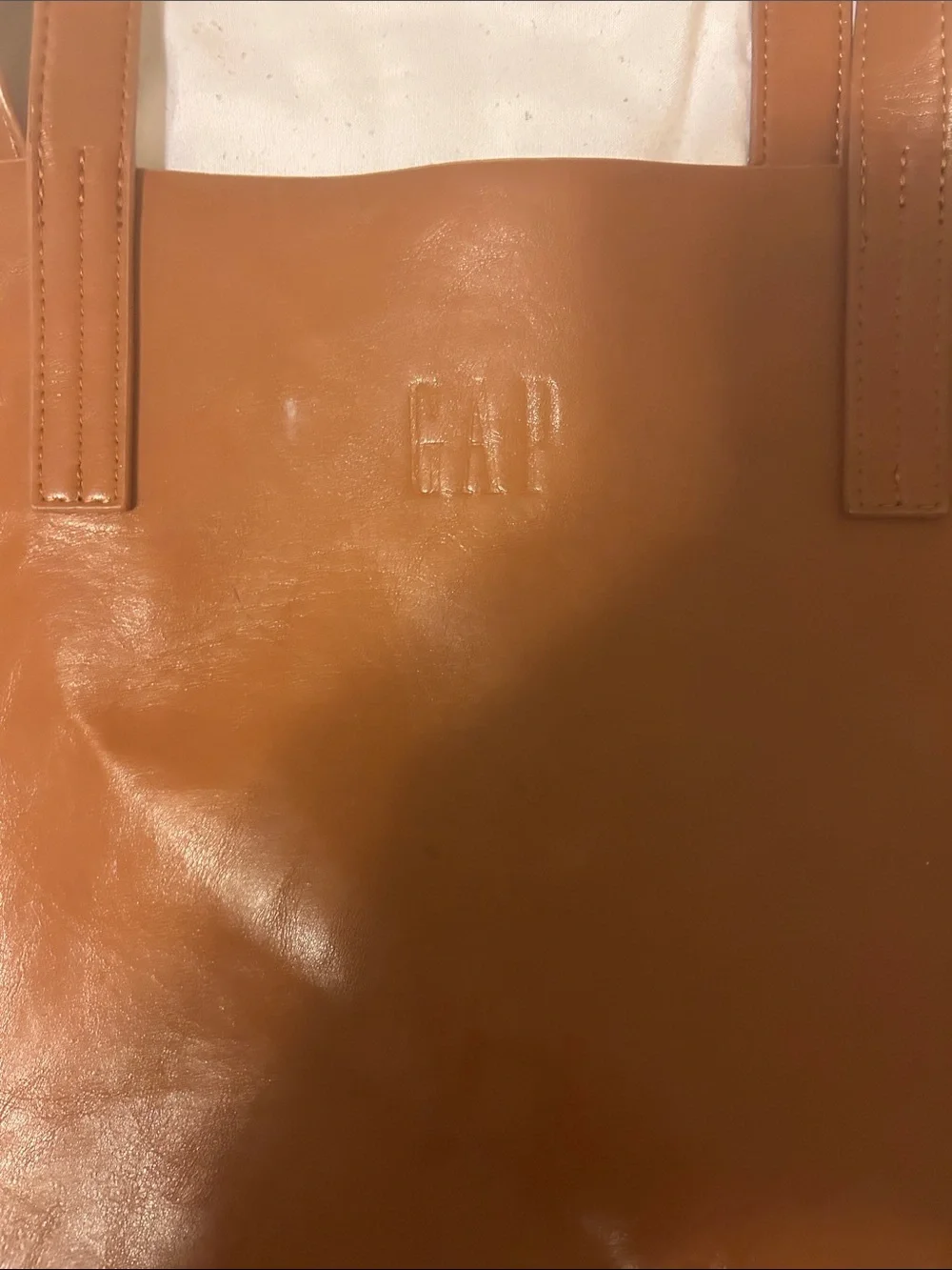GAP Tan Leather Tote Bag